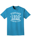 1950 - Vintage Birth Year Adult Dark T-Shirt-Mens T-Shirt-TooLoud-Turquoise-Small-Davson Sales