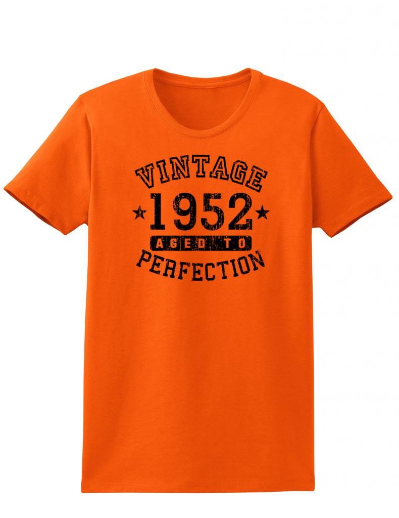 1952 - Ladies Vintage Birth Year Aged To Perfection Birthday T-Shirt-TooLoud-Orange-XX-Large-Davson Sales