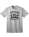 1954 - Adult Unisex Vintage Birth Year Aged To Perfection Birthday T-Shirt-TooLoud-Ash Gray-XXX-Large-Davson Sales
