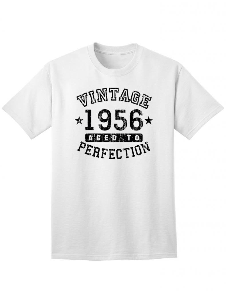 1956 - Adult Unisex Vintage Birth Year Aged To Perfection Birthday T-Shirt-TooLoud-White-XXX-Large-Davson Sales