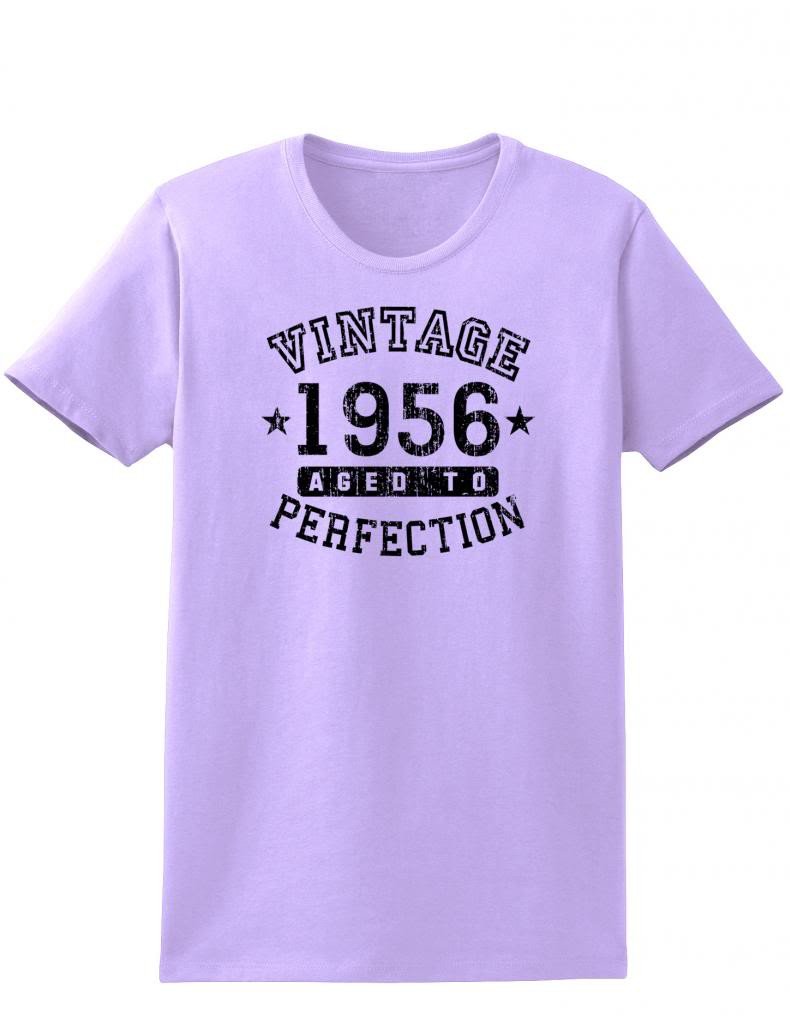 1956 - Ladies Vintage Birth Year Aged To Perfection Birthday T-Shirt-TooLoud-Lavender-XX-Large-Davson Sales