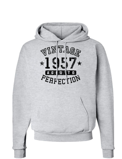 1957 - Vintage Birth Year Hoodie Sweatshirt By Tooloud-Hoodie-Davson Sales-Small-Ash-Grey-Davson Sales