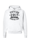 1957 - Vintage Birth Year Hoodie Sweatshirt By Tooloud-Hoodie-Davson Sales-Small-White-Davson Sales