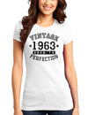 1963 - Vintage Birth Year Juniors T-Shirt-Womens Juniors T-Shirt-TooLoud-White-Small-Davson Sales