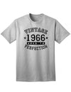 1966 - Adult Unisex Vintage Birth Year Aged To Perfection Birthday T-Shirt-TooLoud-Ash Gray-XXX-Large-Davson Sales