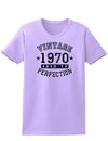 1970 - Ladies Vintage Birth Year Aged To Perfection Birthday T-Shirt-TooLoud-Lavender-XX-Large-Davson Sales