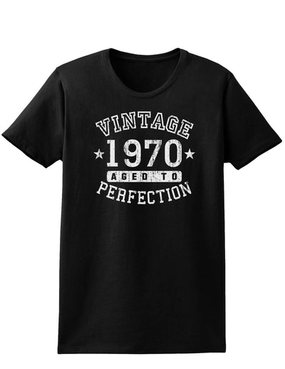 1970 - Vintage Birth Year Womens Dark T-Shirt-TooLoud-Black-X-Small-Davson Sales