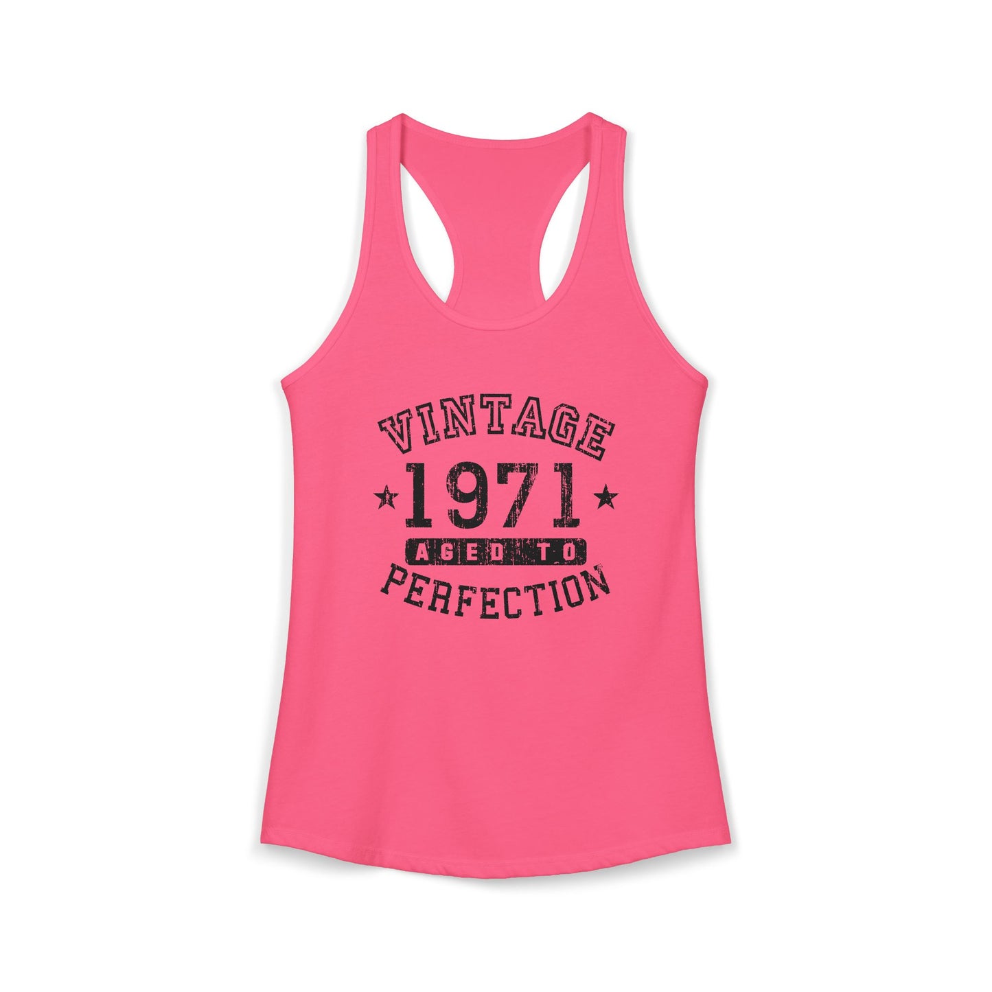 1971 - Vintage Birth Year Womens Racerback Tank Top Brand