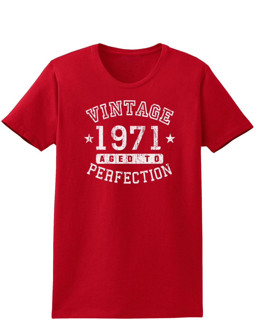 1971 - Vintage Birth Year Womens Dark T-Shirt-TooLoud-Black-X-Small-Davson Sales