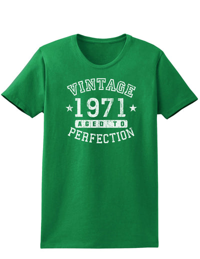 1971 - Vintage Birth Year Womens Dark T-Shirt-TooLoud-Kelly-Green-X-Small-Davson Sales
