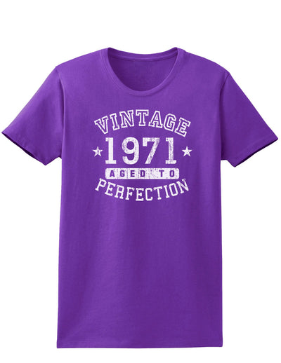 1971 - Vintage Birth Year Womens Dark T-Shirt-TooLoud-Purple-X-Small-Davson Sales