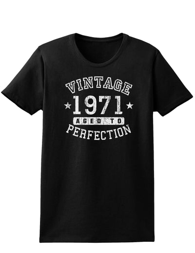 1971 - Vintage Birth Year Womens Dark T-Shirt-TooLoud-Black-X-Small-Davson Sales