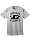 1973 - Adult Unisex Vintage Birth Year Aged To Perfection Birthday T-Shirt-TooLoud-Ash Gray-XXX-Large-Davson Sales