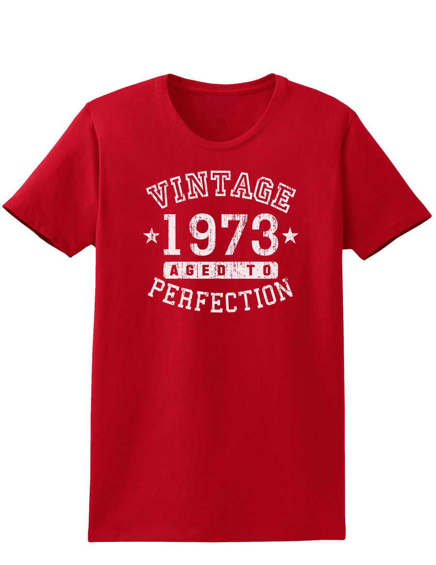 1973 - Vintage Birth Year Womens Dark T-Shirt-TooLoud-Black-X-Small-Davson Sales