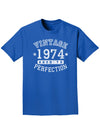 1974 - Vintage Birth Year Adult Dark T-Shirt-Mens T-Shirt-TooLoud-Royal-Blue-Small-Davson Sales