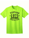 1975 - Adult Unisex Vintage Birth Year Aged To Perfection Birthday T-Shirt-TooLoud-Neon Green-XXX-Large-Davson Sales