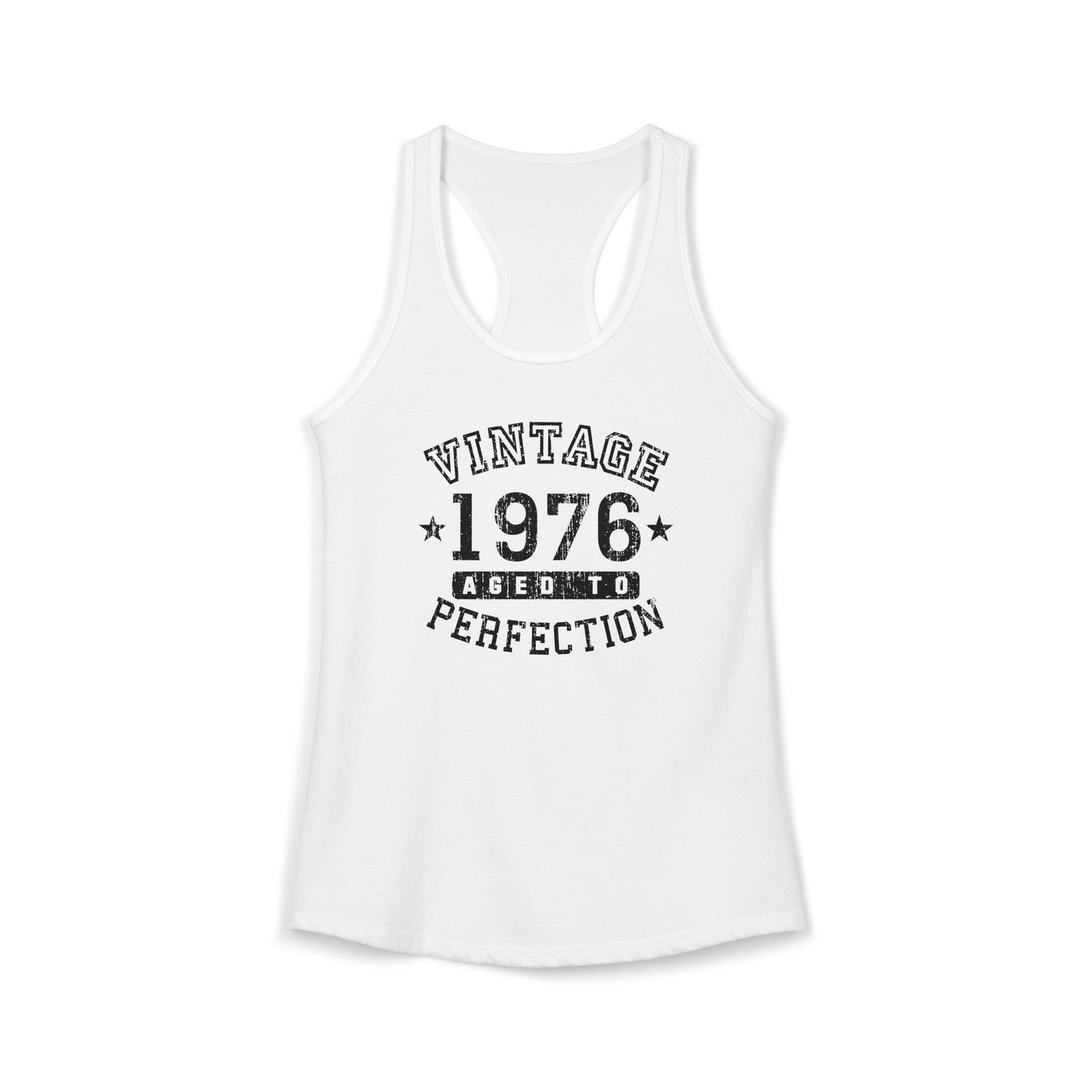 1976 - Vintage Birth Year Womens Racerback Tank Top Brand