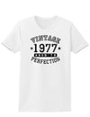 1977 - Ladies Vintage Birth Year Aged To Perfection Birthday T-Shirt-TooLoud-White-XX-Large-Davson Sales