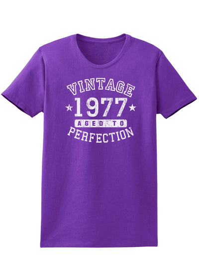 1977 - Vintage Birth Year Womens Dark T-Shirt-TooLoud-Purple-X-Small-Davson Sales