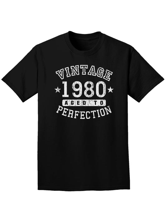 1980 - Vintage Birth Year Adult Dark T-Shirt-Mens T-Shirt-TooLoud-Black-Small-Davson Sales