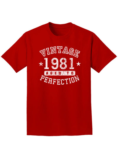 1981 - Vintage Birth Year Adult Dark T-Shirt-Mens T-Shirt-TooLoud-Red-Small-Davson Sales