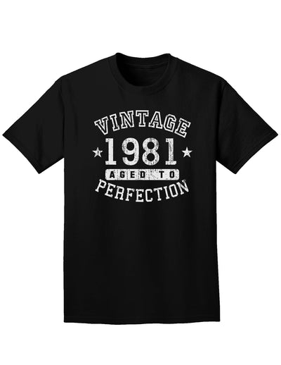 1981 - Vintage Birth Year Adult Dark T-Shirt-Mens T-Shirt-TooLoud-Black-Small-Davson Sales