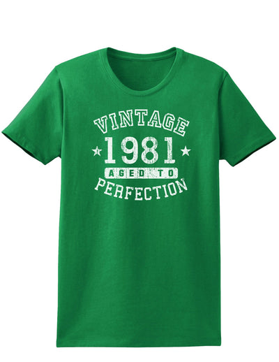 1981 - Vintage Birth Year Womens Dark T-Shirt-TooLoud-Kelly-Green-X-Small-Davson Sales
