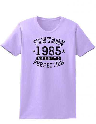 1985 - Ladies Vintage Birth Year Aged To Perfection Birthday T-Shirt-TooLoud-Lavender-XX-Large-Davson Sales