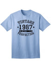 1987 - Adult Unisex Vintage Birth Year Aged To Perfection Birthday T-Shirt-TooLoud-Light Blue-XXX-Large-Davson Sales