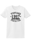 1987 - Ladies Vintage Birth Year Aged To Perfection Birthday T-Shirt-TooLoud-White-XX-Large-Davson Sales