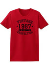 1987 - Ladies Vintage Birth Year Aged To Perfection Birthday T-Shirt-TooLoud-Red-XX-Large-Davson Sales