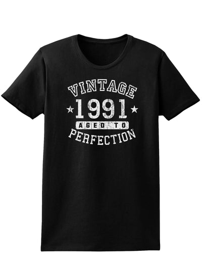 1991 - Vintage Birth Year Womens Dark T-Shirt-TooLoud-Black-X-Small-Davson Sales