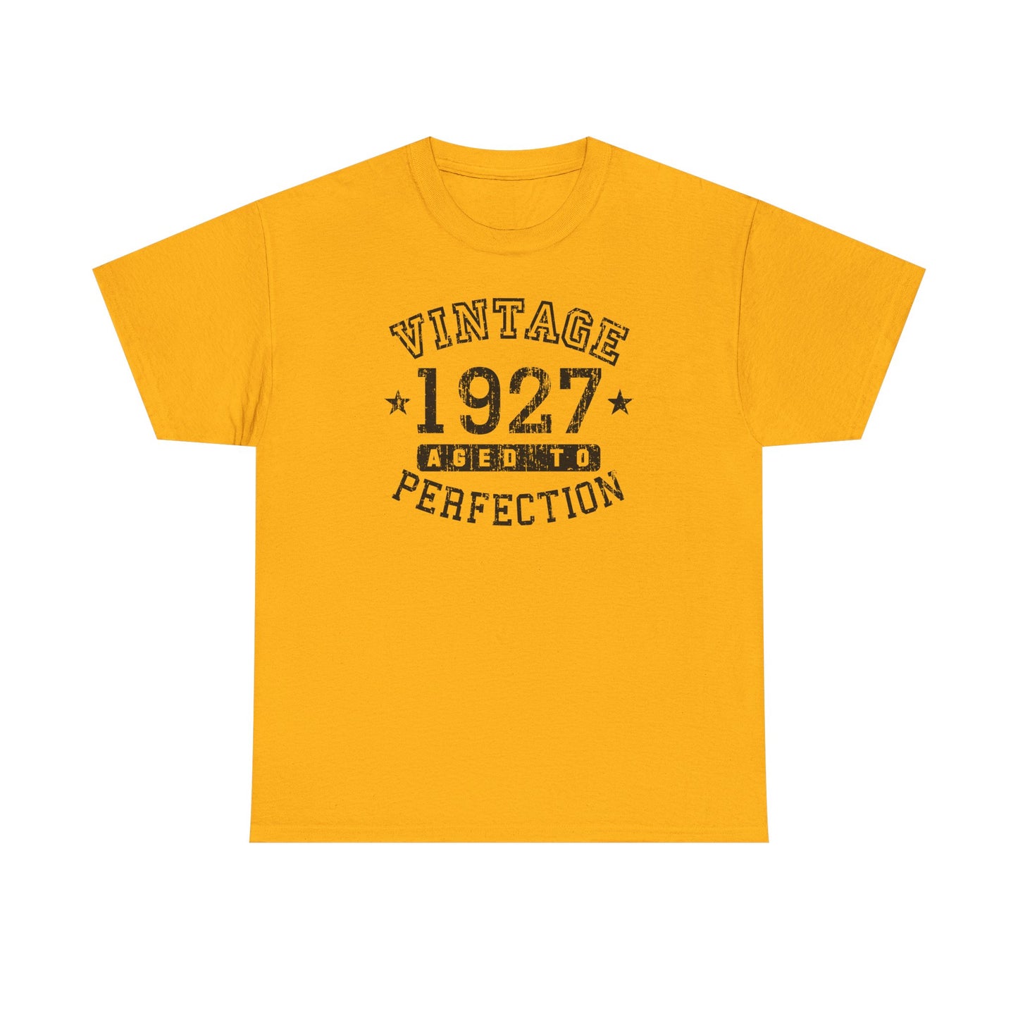 1927 – Adult Unisex Vintage Birth Year Aged to Perfection Birthday T-Shirt by TOOLOUD