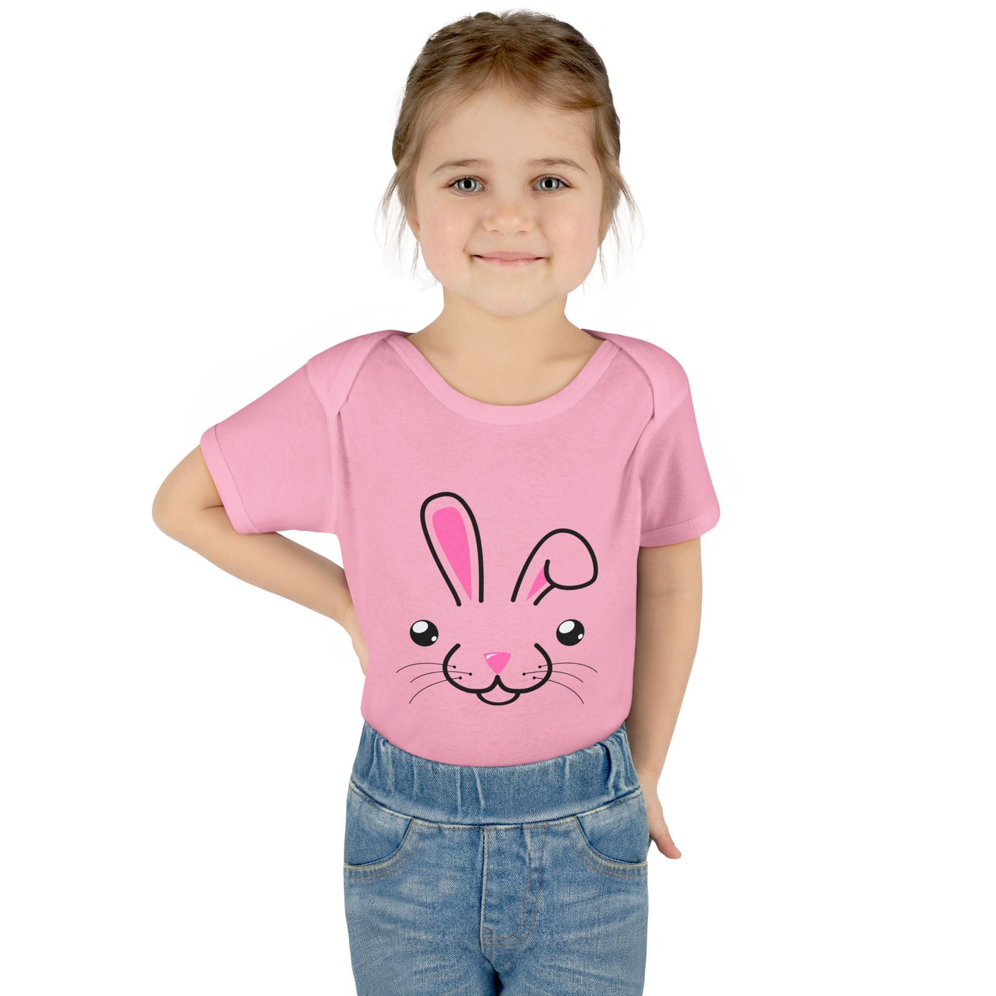 Cute Bunny Face Baby Romper Bodysuit by TOOLOUD