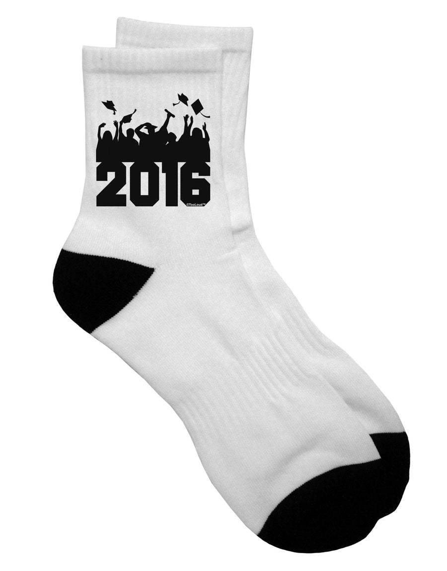 2022 Graduation Black and White Adult Short Socks - TooLoud-Socks-TooLoud-White-Ladies-4-6-Davson Sales