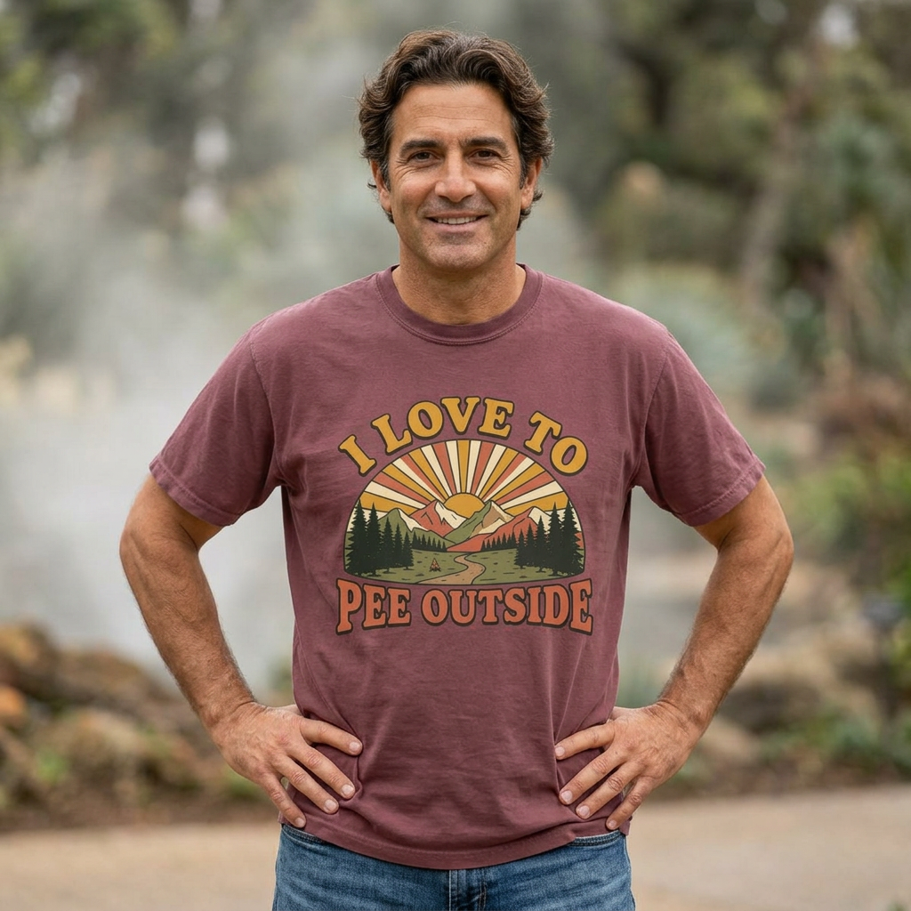 I Love to Pee Outside Adult Garment-Dyed Unisex T-Shirt
