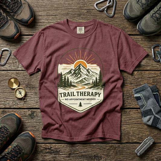 Trail Therapy No Appointment Needed T-Shirt – Garment-Dyed Unisex Hiking Tee
