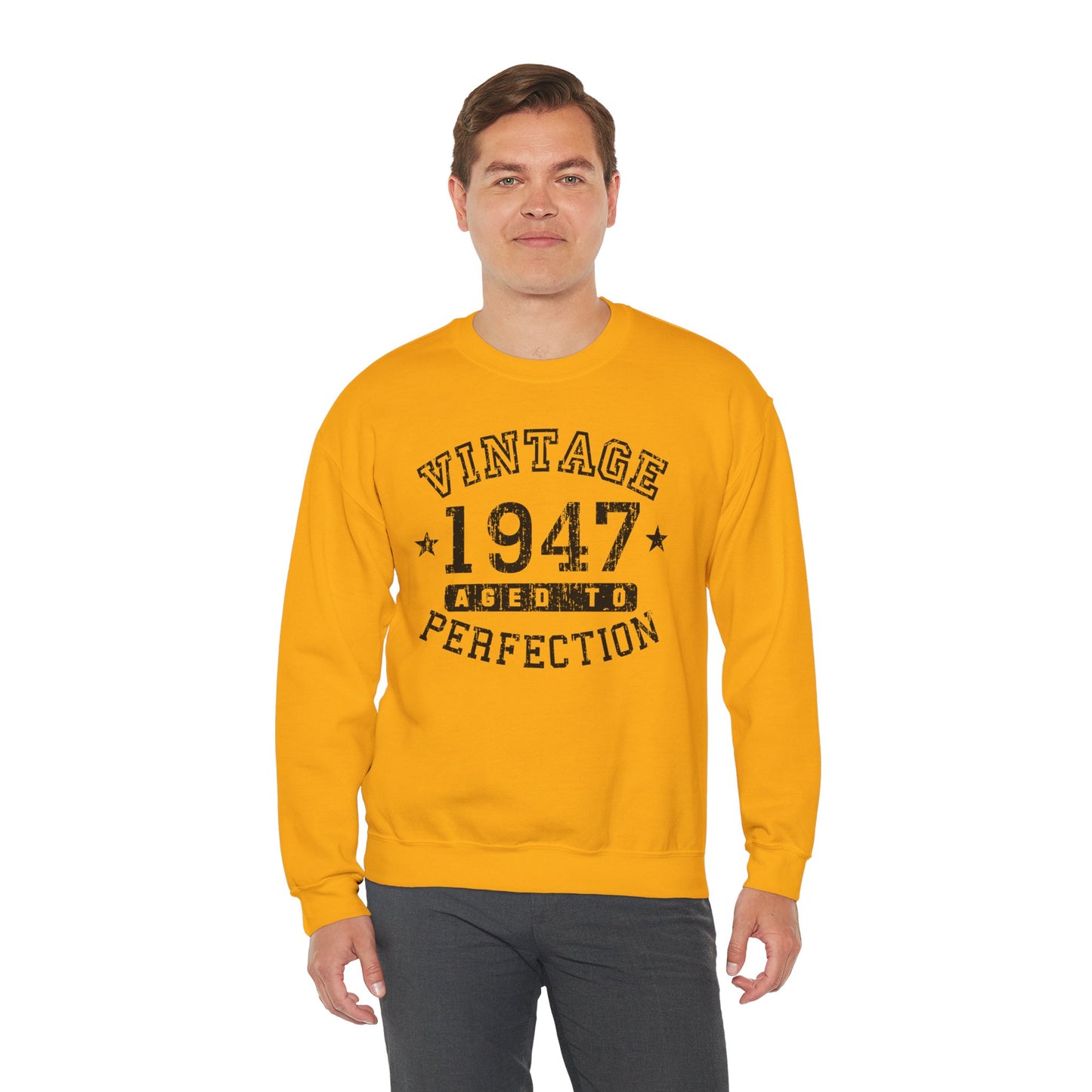 1947 - Vintage Birth Year Sweatshirt Adults Unisex by TOOLOUD