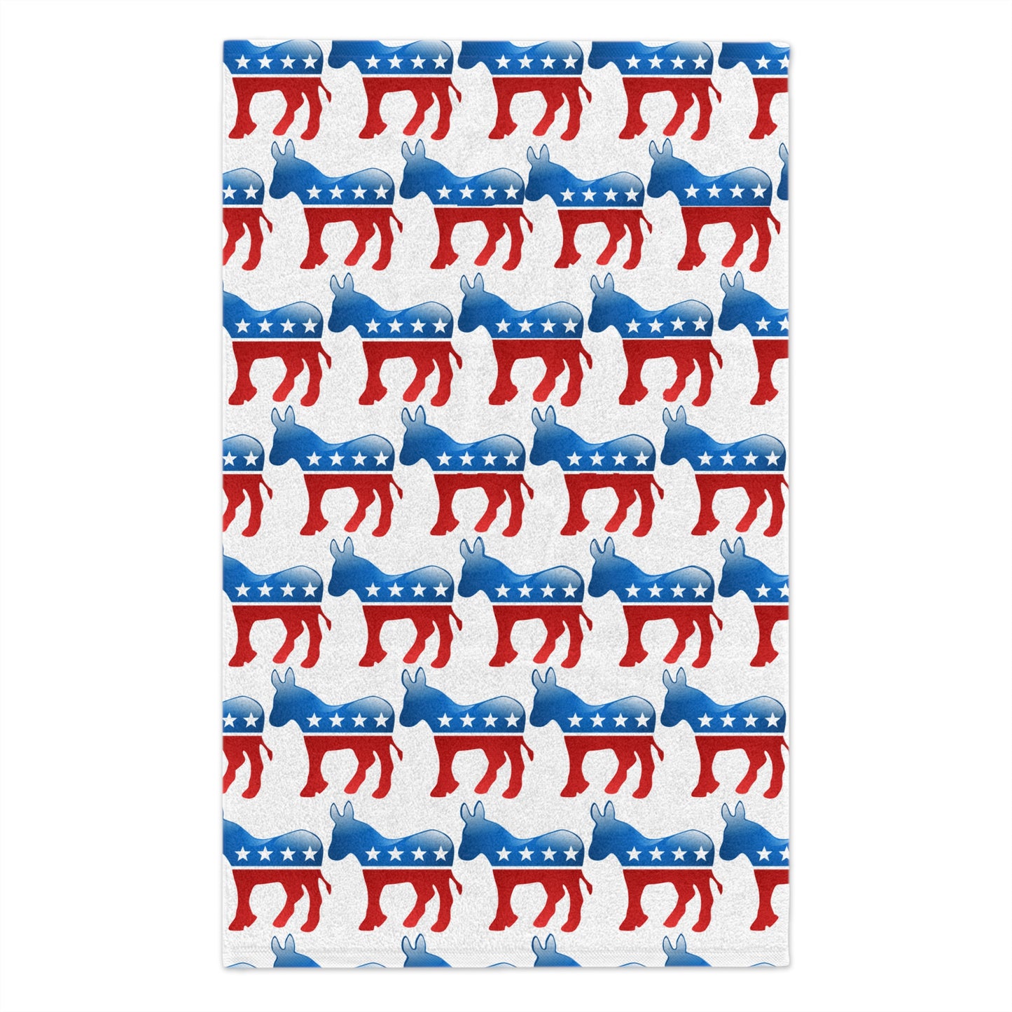 Democratic Symbol All Over 11" x 18" Dish Fingertip Towel All Over Print by TOOLOUD