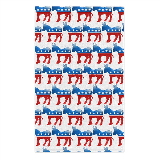 Democratic Symbol All Over 11" x 18" Dish Fingertip Towel All Over Print by TOOLOUD