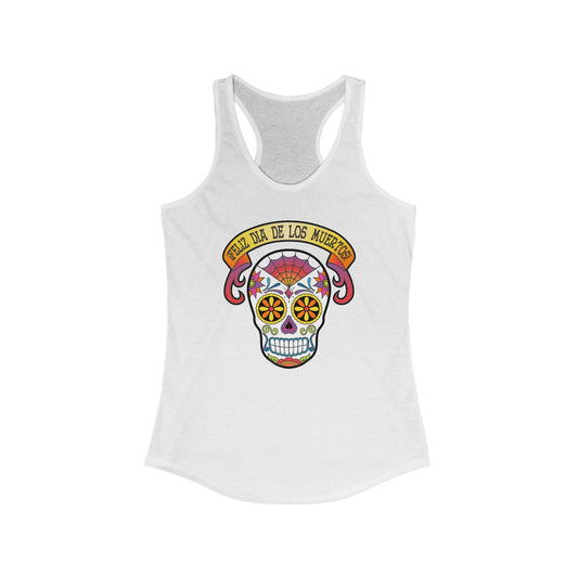 Feliz Día de Los Muertos Calavera Women's Racerback Tank Top by TOOLOUD