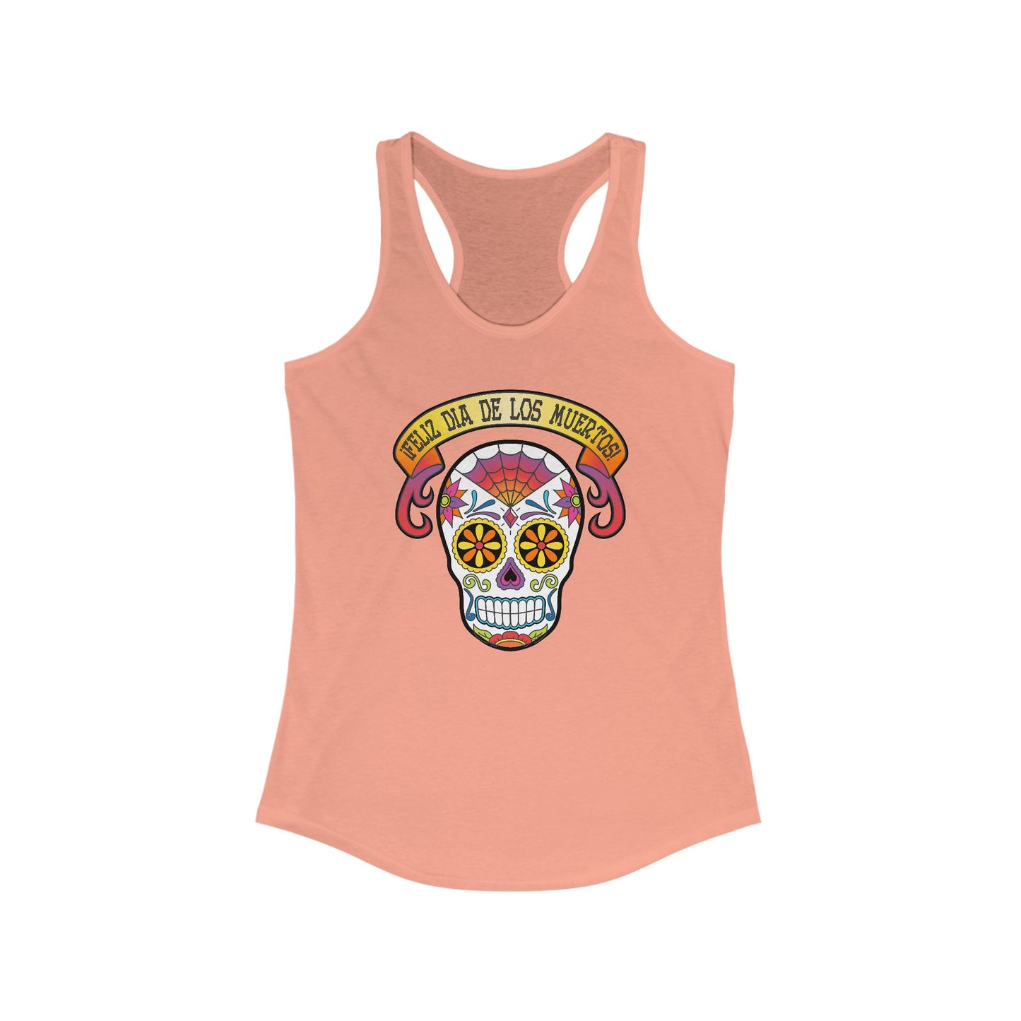 Feliz Día de Los Muertos Calavera Women's Racerback Tank Top by TOOLOUD
