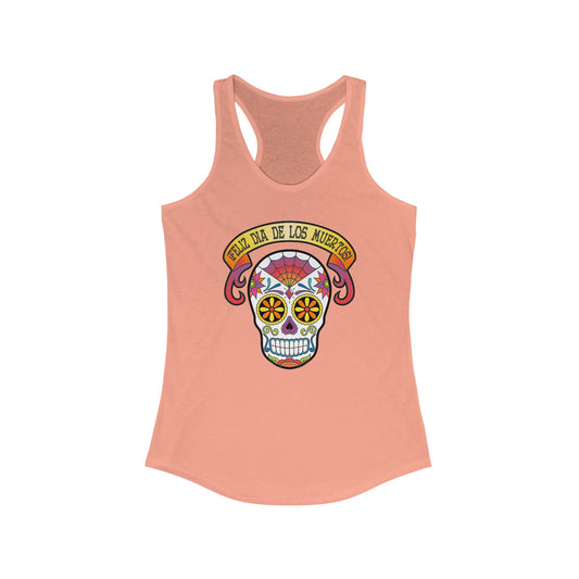Feliz Día de Los Muertos Calavera Women's Racerback Tank Top by TOOLOUD