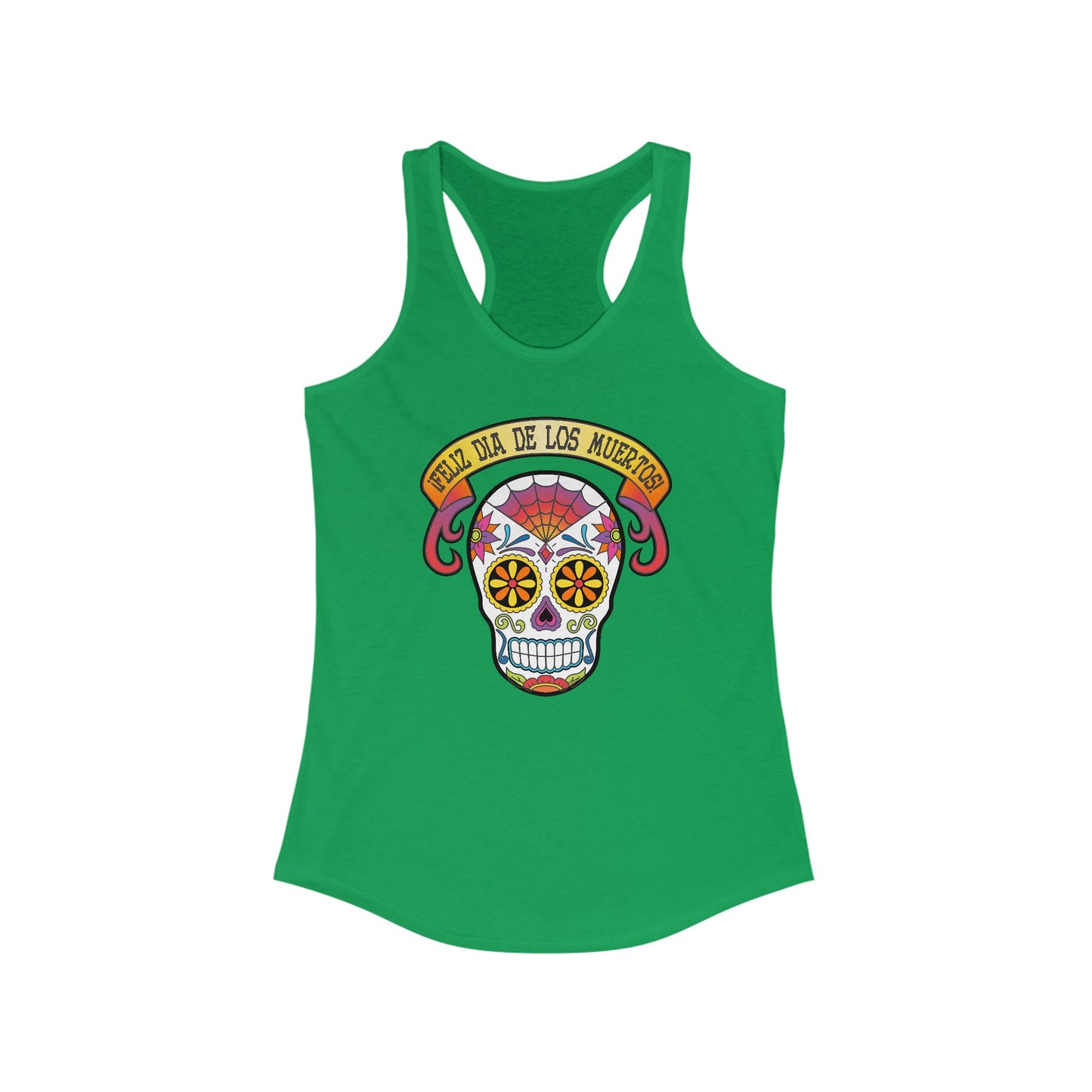 Feliz Dia de los Muertos Calavera Womens Tank Top