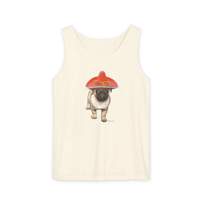 TOOLOUD Pug Dog with Sombrero Loose Adult Tank Top