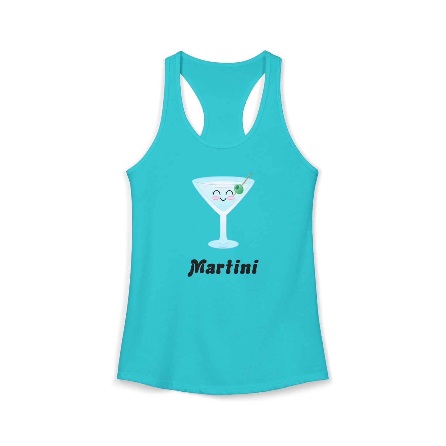 Cute Martini Text Women’s Racerback Tank Top by TOOLOUD