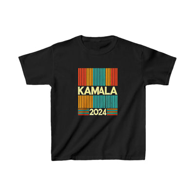 Kamala 2024 President Retro Print Kids Heavy Cotton Tee