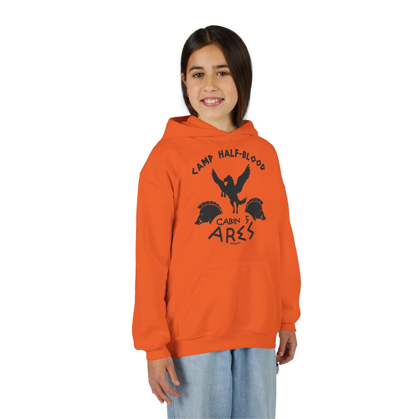Camp Half Blood Cabin 5 Ares Youth Children’s Hoodie by TOOLOUD