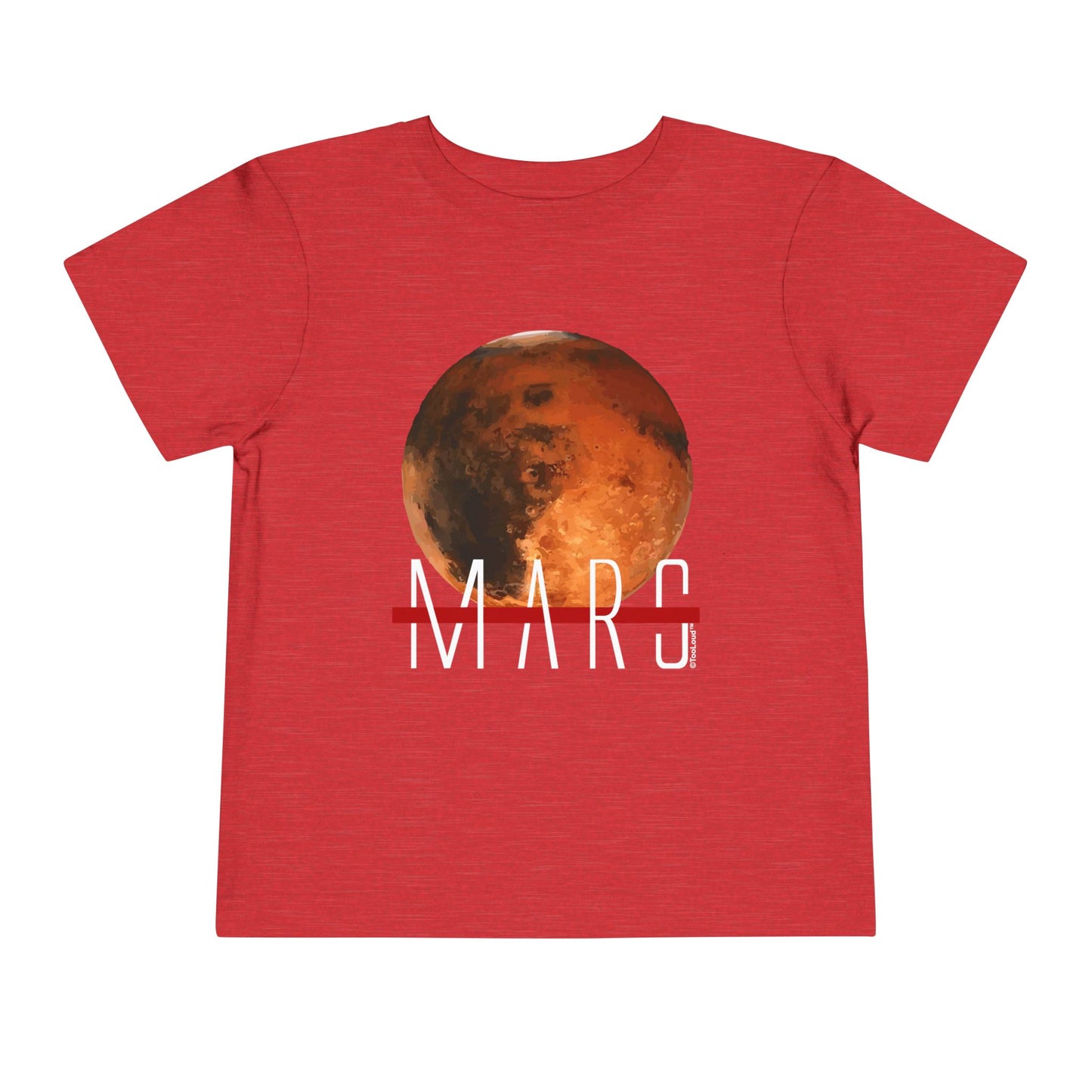 Planet Mars Text Toddler T-Shirt Dark by TOOLOUD