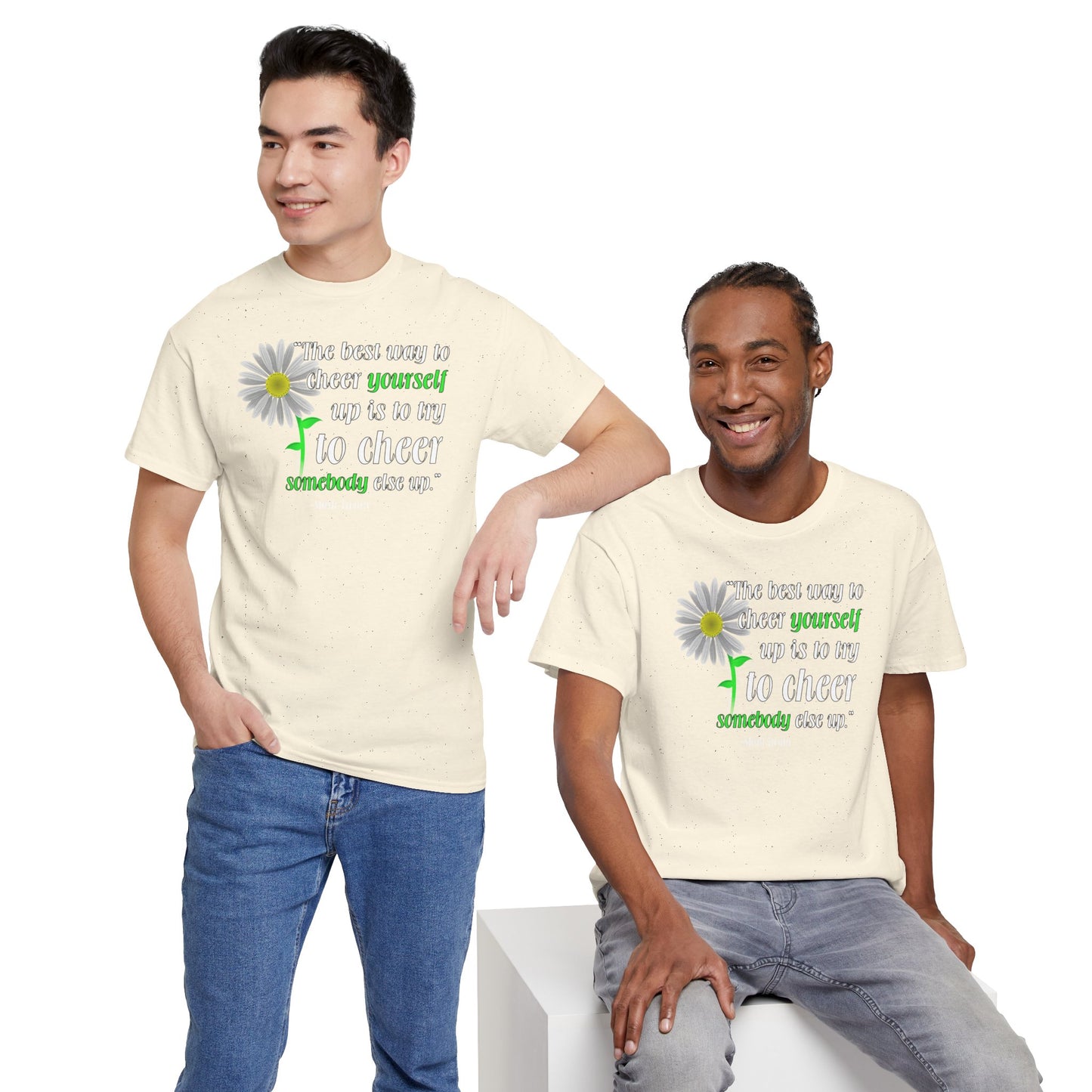 Cheer Yourself Up Mark Twain Adult Unisex T-Shirt by TOOLOUD